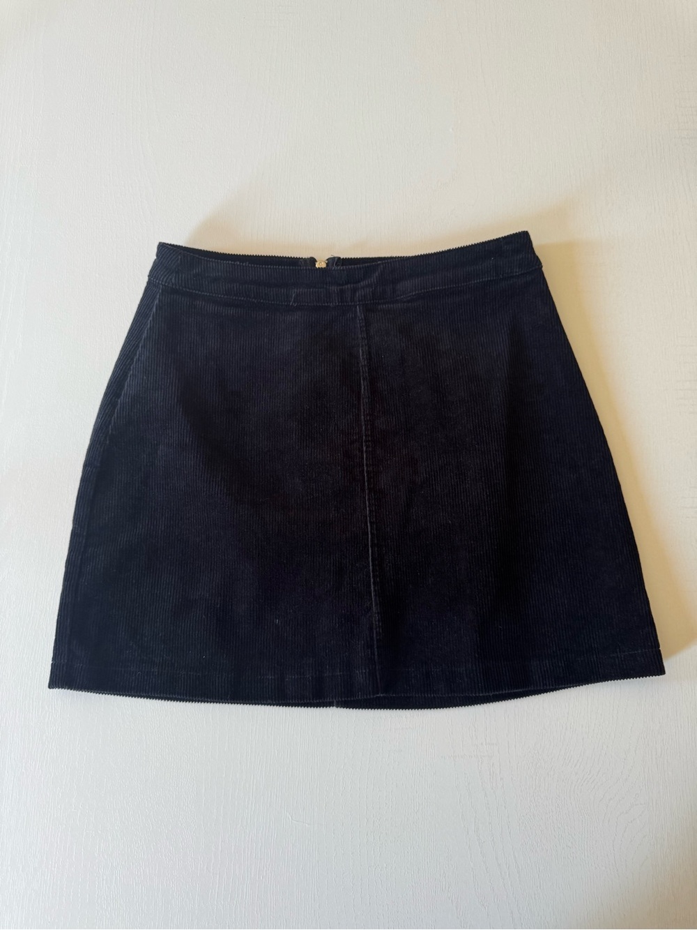 Heart & Hips Black Corduroy A-Line Mini Skirt
